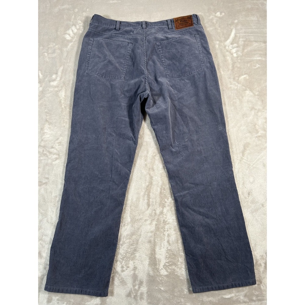 VTG 90s Polo Ralph Lauren Pants Mens 38x30 Blue Corduroy Classic Chino 5-Pocket - Picture 8 of 16